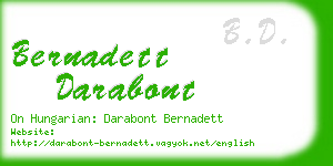 bernadett darabont business card